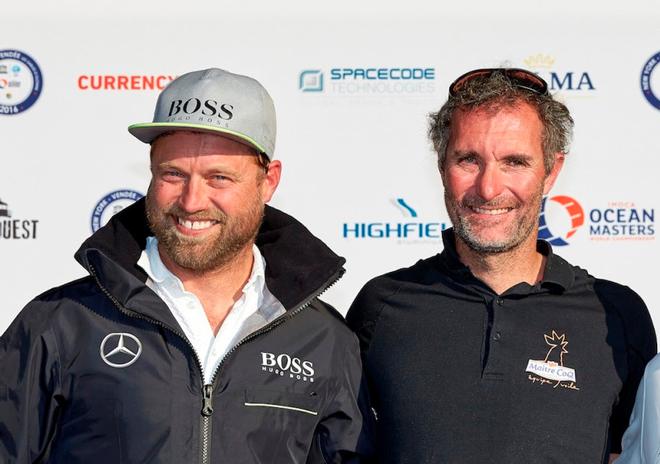 Alex Thomson (Hugo Boss) and Jérémie Beyou (Maitre Coq), 2d et 3d IMOCA Championship ©  Thierry Martinez / Sea&Co